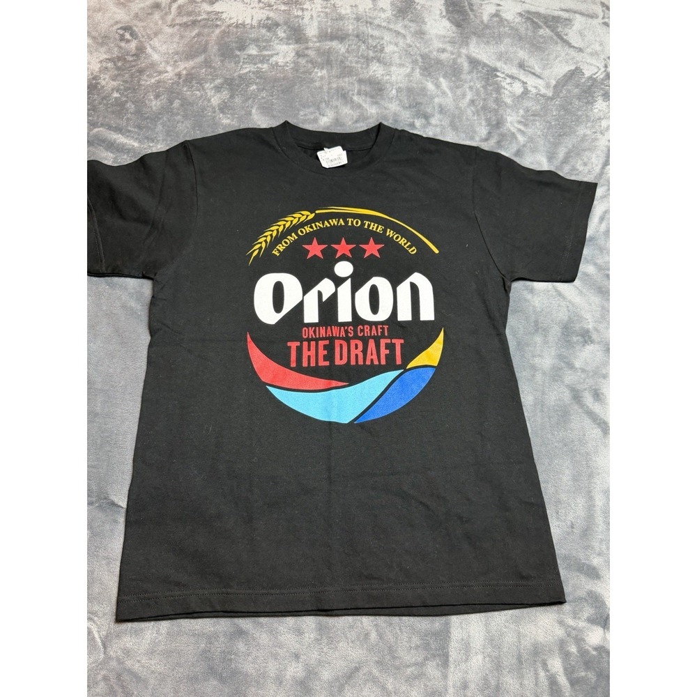 Orion Beer T-shirt Okinawa Genuine JAPAN souvenir Black New Small